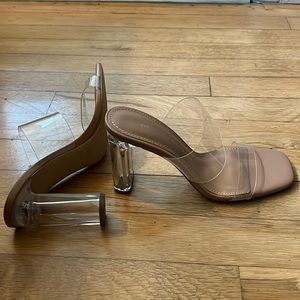Zara clear strap heels
